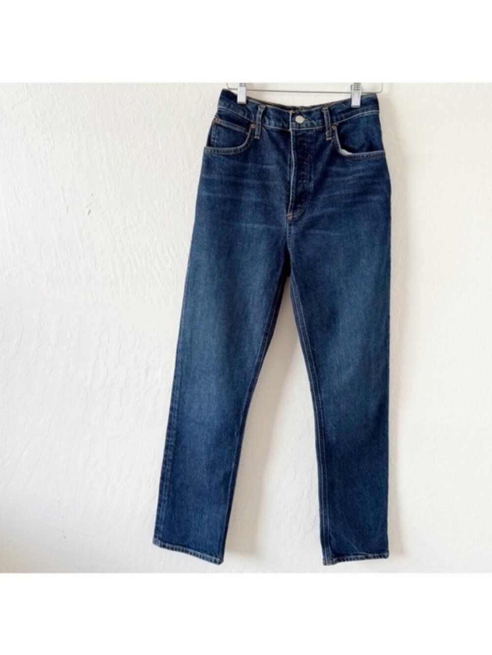 AGOLDE Riley Long High Rise Straight Jeans 24